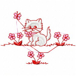 Cats Embroidery Design 7